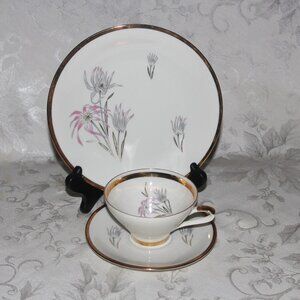 Gorgeous Seltmann Weiden Bavaria Porcelain Tea Trio Set | Floral with Gold Trim